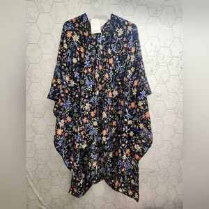 New Women's Layering Kimono Sun Cover Poncho, One Size